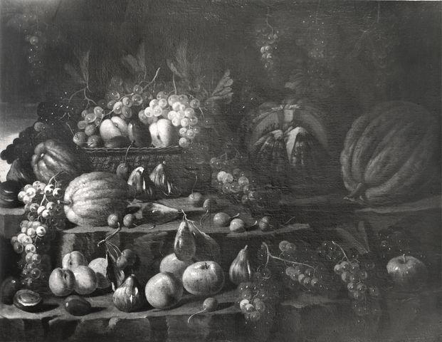 Dominguez Ramos — Autore non indicato - sec. XVII - Natura morta con frutta e cesto — insieme